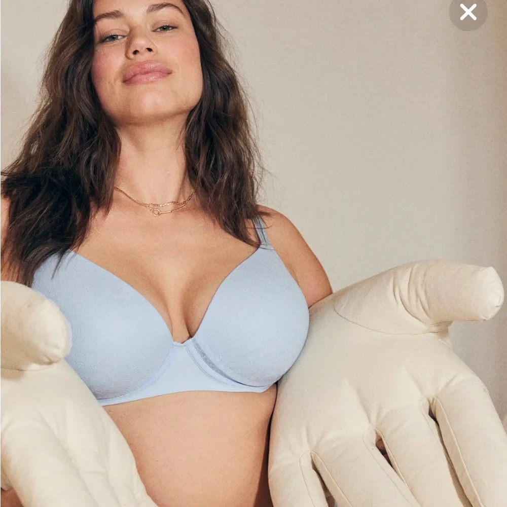 NWOT,Aerie Smoothez lace Sky Blue Women's Bra,Size 42 D